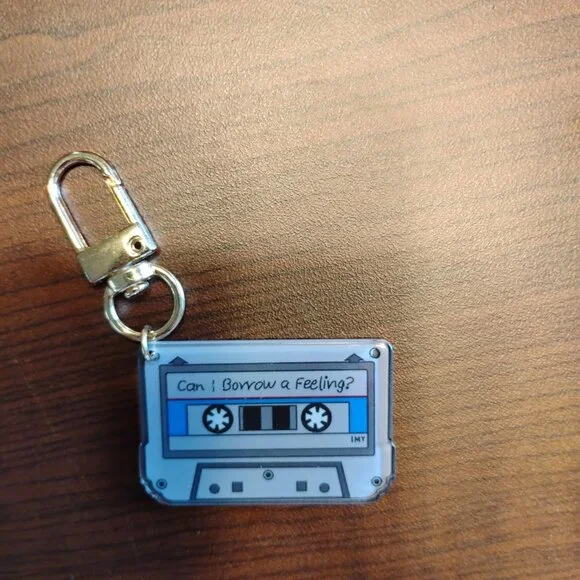 Cassette Tape & Record Keychains/Bag Charms - Picture 8 of 9
